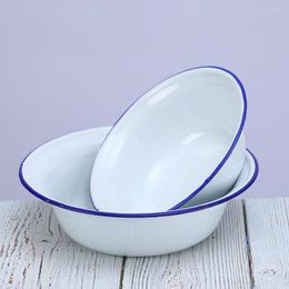 Dinnerware Sets Enamelware Bowl Salad Mixing Bowls Vegetable Basin Dough Vintage Enamelled Household