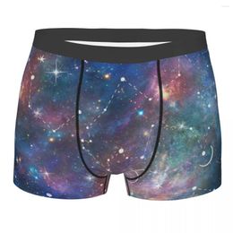 Underpants Mens Boxer Sexy Underwear Soft Long Boxershorts Constellation Moon And Planet Galaxy Male Panties