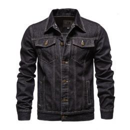 Men's Jackets Coat Denim Jacket Long Sleeve Pockets Y2K Autumn Men's Denim Jacket Plus Size Fashion Casual Cardigan Denim Coats Outwear 230912