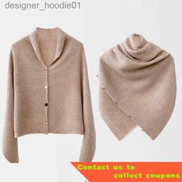 Women's Cape Shu Yiman Small Shawl Skirt Outer Wear Fashion Autumn Knitted Cape Wear Internet Celebrity Multi-Functional All-Match S L230914