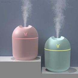 Humidifiers Air Humidifier 250ML Capacity Household USB Aroma Essential Oil Atomizer Diffuser Mini Cool Mist Maker Purifier LED Night Lamp L230914