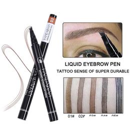Eyebrow Enhancers Handaiyan Waterproof Pencil Wholesale Crayon Cil Four Pronged Brow Pencils Tattoo Eyebrows Pen Long-Lasting Easy To Dhykn