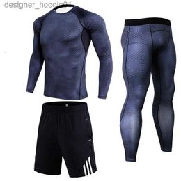 Mens Thermal Underwear Tracksuit set Men Compression Jogging suit Winter Thermal underwear Sports Suits Warm Mens Tracksuit rash guard MMA Clothing LJ201117 L2309