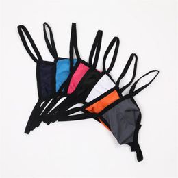 7Pcs Lot Mens Thongs Sexy Underwear Jockstraps G String Lingerie Bedtime Underpants Gay Underwear Panties U Convex Pouch Thong T20241J