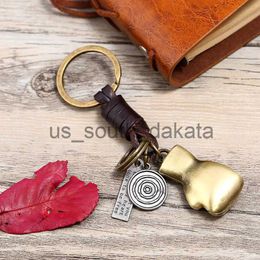 Key Rings Update Bronze Boxing Key Ring Retro I Feel about You Inspired Keychain Fashion Jewerly x0914