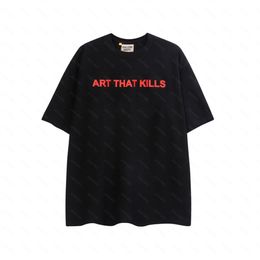 Galleries DEPT Harajuku 23SS Spring Vintage Washed ART THAT KILLS Letters Printed Logo T Shirt Loose Oversized Hip Hop Unisex Short Sleeve Tees designer t shirt 0008