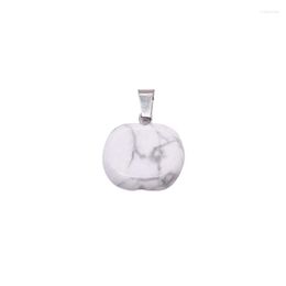 Charms 3.6g 18x20mm 1Pcs In Apple Shape Natural Stone Accessories Decoration Goods Women's Beautiful Pendant Charm Earring Colourful