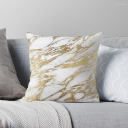 Pillow Chic Elegant White And Gold Marble Pattern Throw Sofa S Covers Cover For Living Room