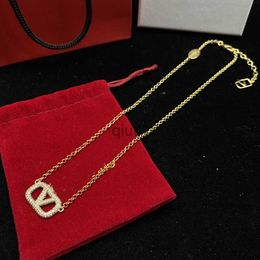 Pendant Necklaces 2023 Luxury Fashion Necklace Designer 925 Silver Plated Stainless Steel Letter Pendant Necklace Women's Wedding Jewelry x0913