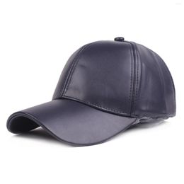 Ball Caps Leather Baseball Cap Men Women Adjustable Peaked Umbrellas For Rain With Visor Sports Visors