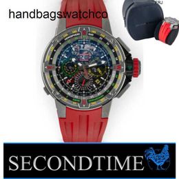 RicharMilles Watches Mechanical Watch Rm6001 48mm Titanium Alloy Flyback Clock Annual Calendar Sailing Race frj