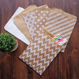 Gift Wrap 25 Pcs 13x18cm Pouch Mixed Style And Colour Paper Bags Kraft Craft DIY Decoration Packaging Cute Guest Bag Wedding