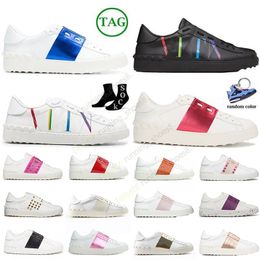 Men Women Open Sneaker Casual Shoes White Black Red Gold Trainers Dress Shoe Top Leather Breathable Open For A Change Luxury Brand Size 36-46