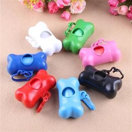 Pet Waste Bag Dispenser For Dog Poop Bags Accessories Bone Shape Plastic Pet Small Dog Waste Poop Bags Dispenser Holder271j