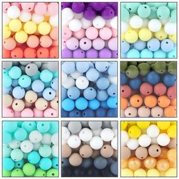 Teethers Toys 20pcs 9mm Silicone Round Beads Pearl Ball Food Grade DIY Pacifier Chain Bracelet Baby Chewable Molar Teething Teether Mini Bead 230914