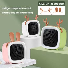 Home Heaters 400W Mini Portable Electric Heater Desktop Office Small Space Personal Safe Quiet Office Heating Warmers for Home Room Indoor HKD230904