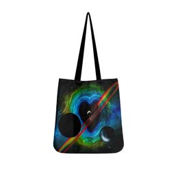 diy Cloth Tote Bags custom men women Cloth Bags clutch bags totes lady backpack professional cool black hole Personalised couple gifts unique 29385