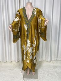 Women's Swimwear Dashiki Dress Print Bohemia Hijab Loose Elegant Muslim Abaya Bazin Robe Gowns Broder Riche Sexy Lady Party maxi beach 230914