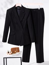 Women's Two Piece Pants 2 Set Suit Women Formal Pant Female Blazer Jacket And Trouser 2-Piece Office Ladies Work Wear