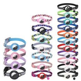 Dog Collars For Apple Airtag Case Cat Collar With Bell High Elastic GPS Finder Anti-lost Location Tracker Pet Products