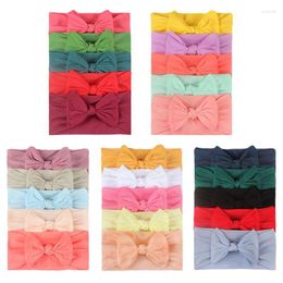 Hair Accessories 5 Pcs Elastic Bows Headband Bowknot Band Stretch Baby Girls Headbands Set Wholesale