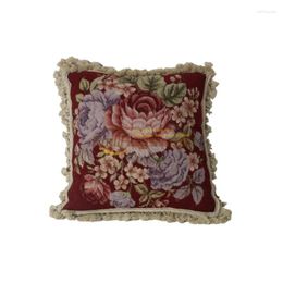 Pillow Baroque Soft Outfit High-density National Weave A Tapestry With Needlepoint Embroidery For Leaning On