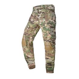 Tactical Pants Cargo Pants Military Uniform Training Camouflage Hunting Pants Paintball Clothes with Pads Multi-Pocket X0626293H