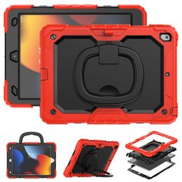 For iPad Mini6 8.3 Inch Case Shockproof Kids Safe Cover for iPad Mini 4 5 6 Handle Grip 360 Rotation Stand Silicone Rugged Cases with PET Screen Protector Shoulder Strap