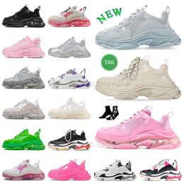 High Quality Triple S Men Women Designer Shoes Casual Platform Sneakers Black White Grey Red Pink Light Blue Green Vintage Beige Yellow Gold Tripler Rose Mens Trainer