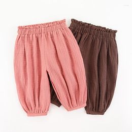 Trousers Spring Autumn Cotton Linen Bloomer Baby Loose Boys And Girls Mori Style Harem Pants Fall Leggings Breathable