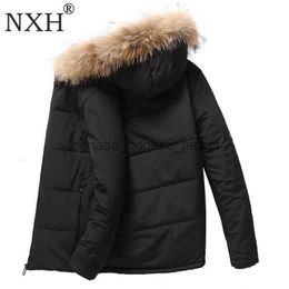 Men's Fur Faux Fur NXH Plus Size Men Winter Fur Coat Thick 9XL Large Size Mens Lining Fur Warmjackets and Coats -30degree Parka Windbreak BrandL230914