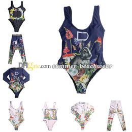 Rabbit Print Swimwear Women Sexy Backless Swimsuit One Piece Bathing Suit Summer Surfing Bikini Set