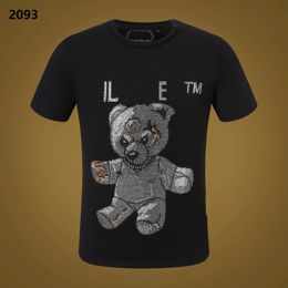 New style Phillip Plain Men T-Shirt designer PP Skull Diamond t shirt Short sleeve Dollar Brown bear Brand O-Neck high Quality Skulls Paris T-Shirt PP polo shirt Fp2093