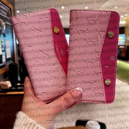 Luxury Leather Folio Phone Case Designer iPhone Case Card Slot for Apple iPhone 15 14 13 12 11 Pro Max 15Pro 14Plus 15promax 14promax Brand Embossing Rivet Mobile Cover