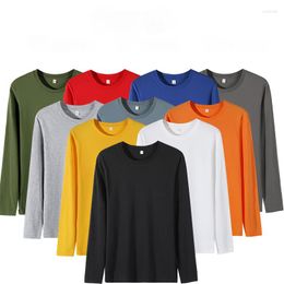 Men's T Shirts T-shirts Pure Colour O Collar Long Sleeve Clothing Spring And Autumn Fashion Simple Shirt For Men