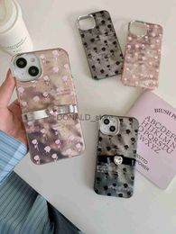 Cell Phone Cases INS unmanned rose bow suitable for phone case water ripple electroplating J230914
