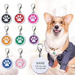 Dog Tag Customizable Collar Address Tags For Dogs Medal With Engraving Name Kitten Puppy Accessories Personalised Cat Necklace Chain