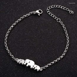 Link Bracelets Stainless Steel Elephant Bracelet For Women Girls Fashion Chain Luxury Jewelry Birthday Party Gifts