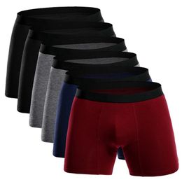 4pcs lot Long Style Men Underpants Boxers Homme Underwear Brand Boxer Cotton Breathable Under Wear Arrived Y864 Underpant2743