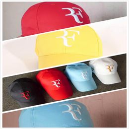 Whole- Caps 16 Colours Roger Federer Rf Men Baseball Caps Cotton Casual Hip-hop Cap Adjustable Sports Hat232S