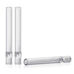 Clear 4inch One Hitter Glass Pipe 100mm Clear Glass Tube For Smoking Tobacco Dry Herb Oil Burner Hand Pipes Hookah Accessories 12 LL