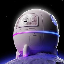 Humidifiers 220ML Space Capsule Air Humidifier USB Ultrasonic Cool Mist Aromatherapy Water Diffuser with Lth Led Light Astronaut Humidificad L230914L20309015