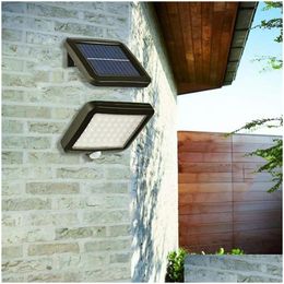 Outdoor Wall Lamps Solar Lamp Pir Motion Sensor Lights 56 Led Security Emergency Street Garden Light For Indoor Or Drop Delivery Light Dhpyn