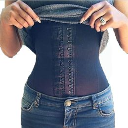 Whole-Steel Bone Waist Training Corset 100% Latex Corset Sexy Black Women Latex Waist Cincher Slimming Shapewear Bodysuit Cors288z