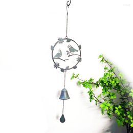 Decorative Figurines Rustic Vintage Hanging Decoration Outdoor Balcony Gift Small Bell Pendant Iron Art Wind Chime
