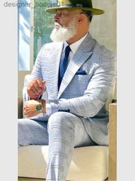 Men's Suits Blazers Peak Lpael Groom Tuxedos Mens Coat Trousers 2 Set Man Work Business Suit Prom Dress Customize W 1239 L230914