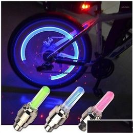 Decorative Lights Interior External Car Motorcycle Hub Lamp Sensor Wheel Tire Tyre Air Vae Stem Decoration Light Caps Er Led Drop Deli Dhbei