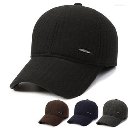 Ball Caps Keep Warm Men's Winter Trucker Cap Outdoor Earflaps Baseball Male Gorras Hombre Snapback Hats Adjustable Size