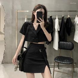 Work Dresses Women Skirt Suit Black Jk Uniform Short Tooling Sweet And Cool Girl Wearing Female Two-piece