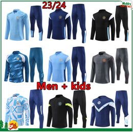 2023 2024 man child tracksuit Citys Training Suit Mens Kids 22 23 24 Long sleeve Sportswear Football Boys girls Survatment Foot chandal